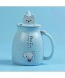 3D Cute Cat Ceramic Coffee Mugs + Phone Holder - TIG-MUG-01-BU