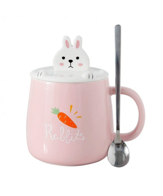 3D Cute Animal Ceramic Coffee Mugs + Mobile Phone Holder - TIG-MUG-03-PK