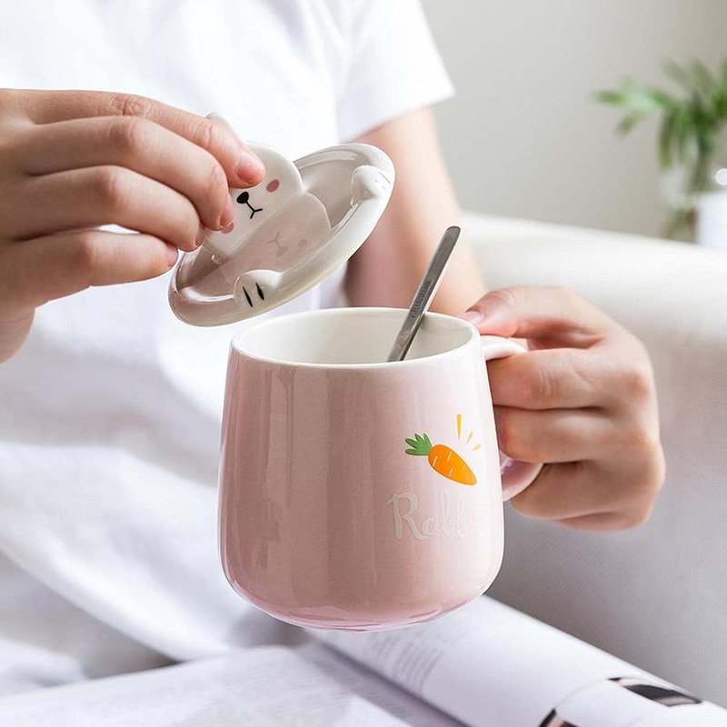 3D Cute Animal Ceramic Coffee Mug + Mobile Phone Holder