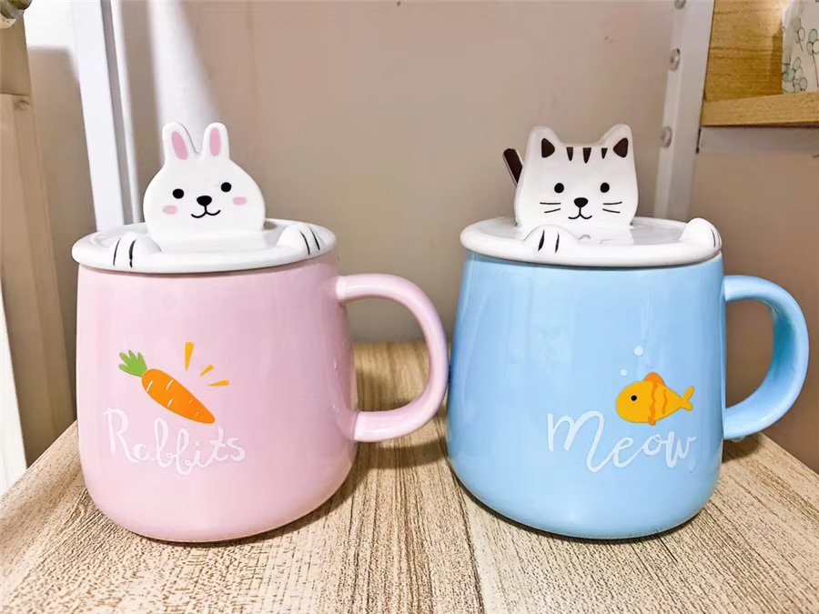 3D Cute Animal Ceramic Coffee Mug + Mobile Phone Holder