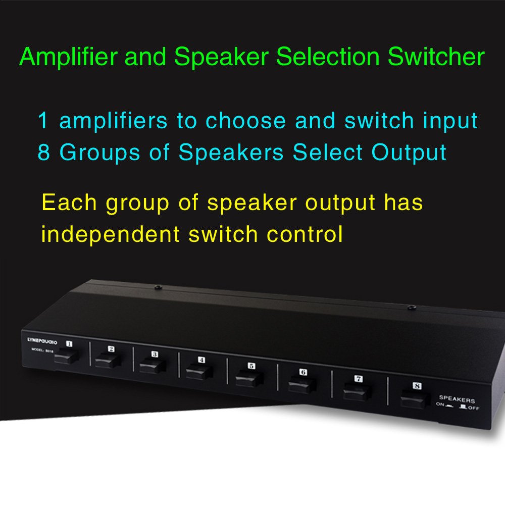 1 In 8 Out Selector Audio Switch Distributor